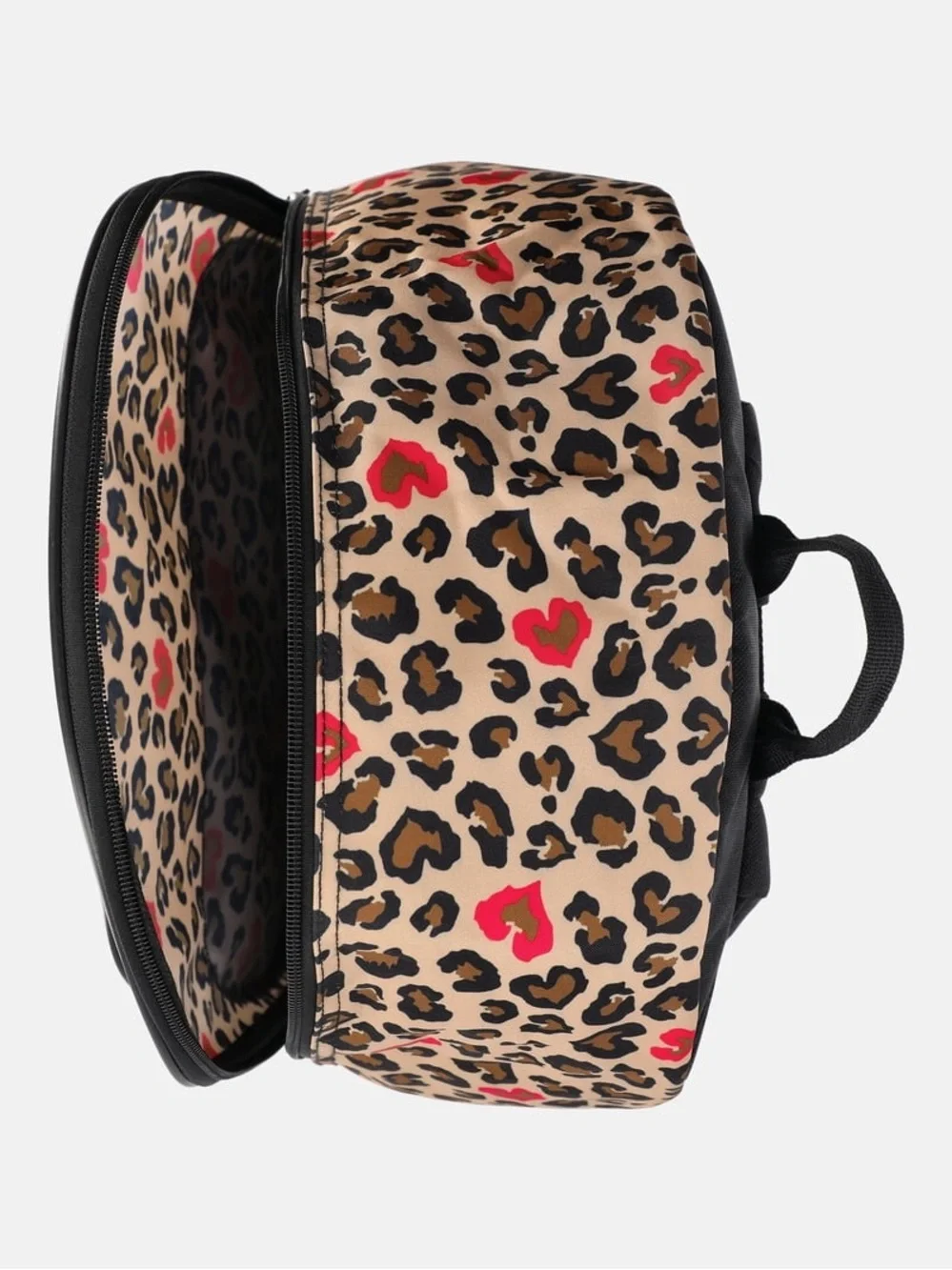 Leopard Heart Print Backpack in Multicolor W